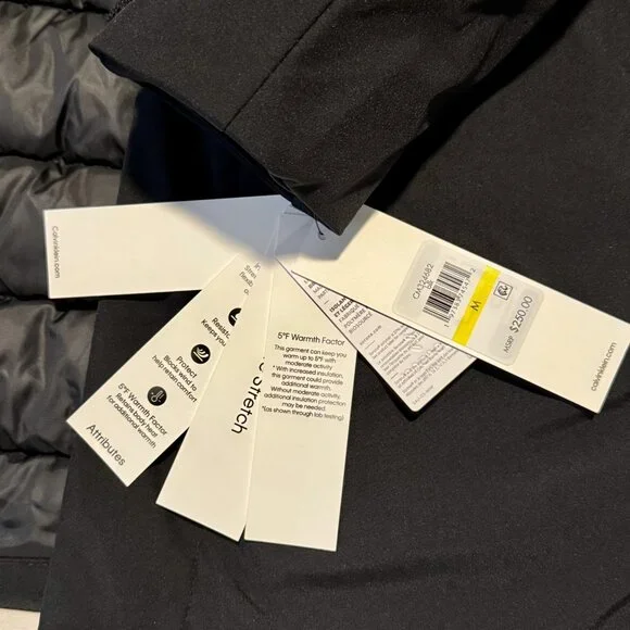 Calvin Klein NWT Parka Men's Medium Black - Waterproof - Picture 8 of 10